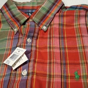 Ralph Lauren multi colored plaid shirt size (L)
